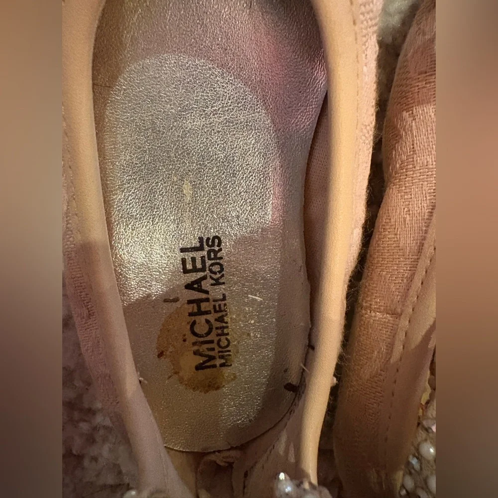 3/$15 Michael Kors Baby Kids Dress Shoes in Pink with Pearls